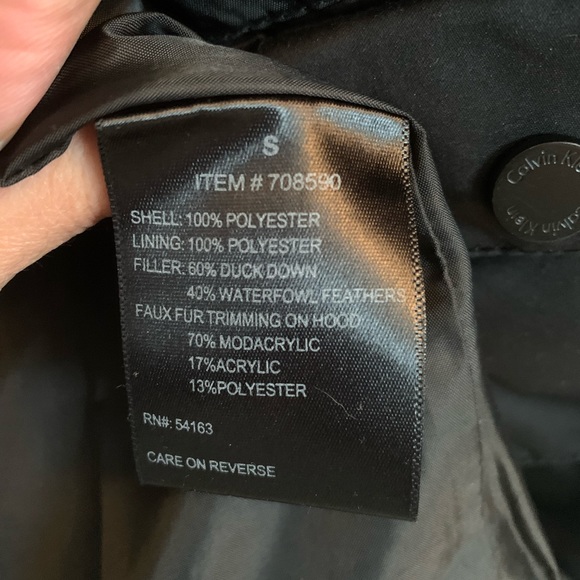 Calvin Klein black down-filled winter coat - Picture 6 of 7